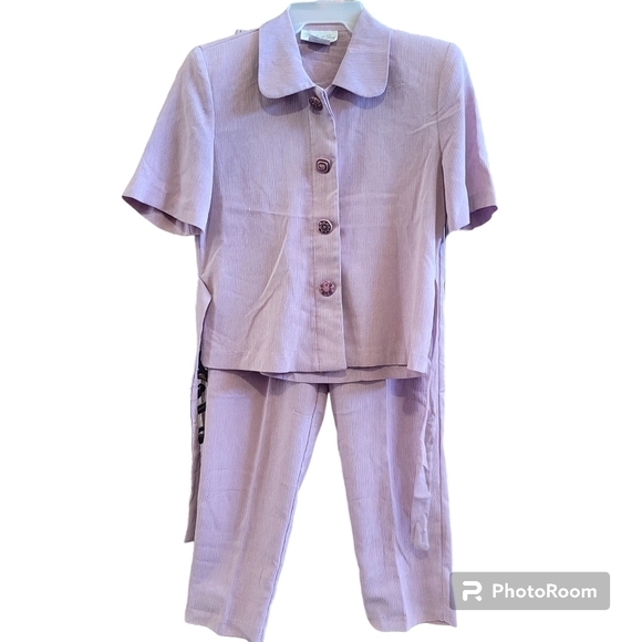 Pink Pantsuit Career Work Office Coordinated Set - Picture 1 of 6